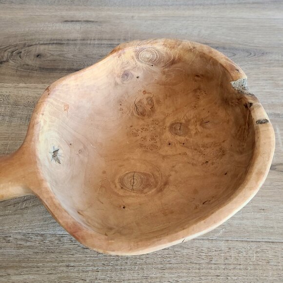 Hand carved wooden ladle. Natural wood. 15 1/4''long. Rustic decor. Farm house. - Picture 5 of 12